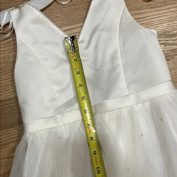 Flower Girl Dress| First Communion | Pearled Satin Dressl NWT - 7 - Picture 5 of 9